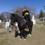 Headless Horseman reenactor in Sleepy Hollow Cemetery