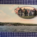Postcard photograph of Tarrytown from the Hudson River.