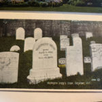 Page from Tarrytown souvenir book showing gravestone of Washington Irving.